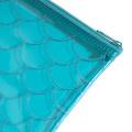 PVC Translucent Colored Pencil Bag with Glitter